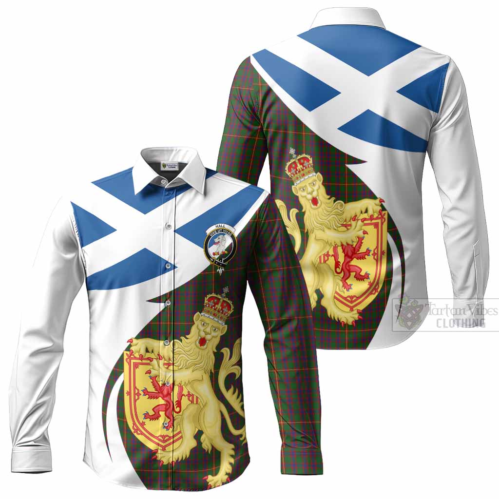 Hall Tartan Crest Lion Rampant Long Sleeve Button Shirts Classic Scottish Style