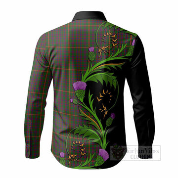 Hall Tartan Crest Long Sleeve Button Shirts Scottish Thistle Pride Heritage Art