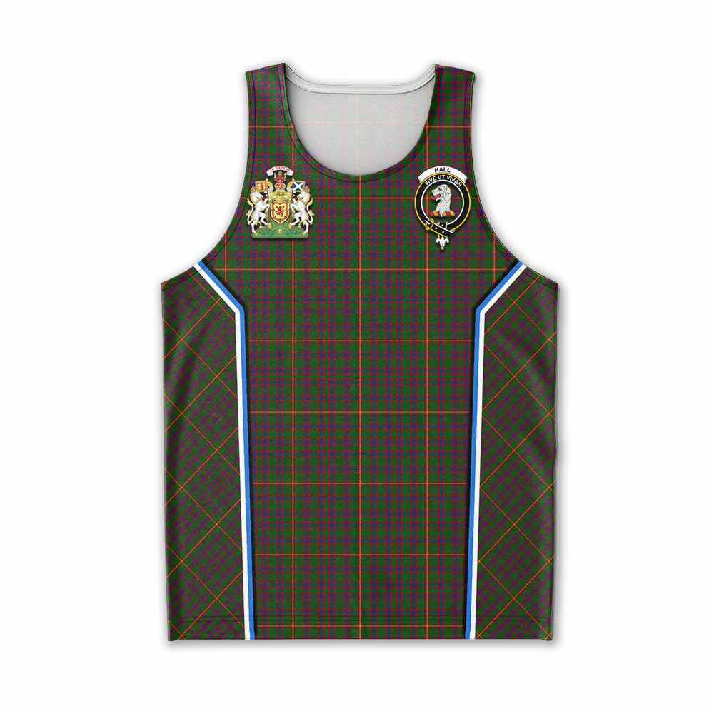 Hall Tartan Crest Men Tank Top Scotland Coat of Arm Flag Style - Tartan Vibes Clothing