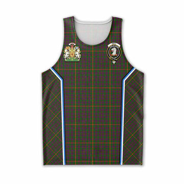 Hall Tartan Crest Men Tank Top Scotland Coat of Arm Flag Style