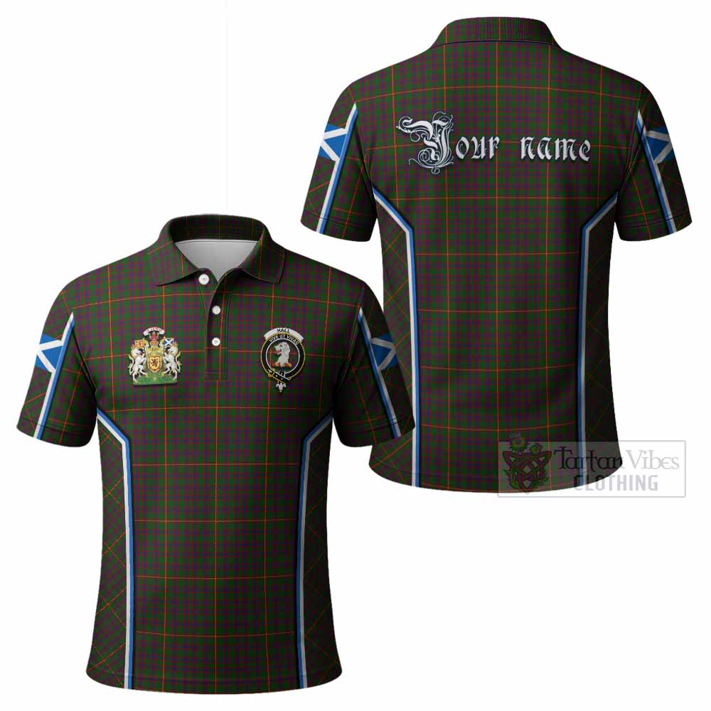 Hall Tartan Crest Polo Shirt Scotland Coat of Arm Flag Style - Tartan Vibes Clothing