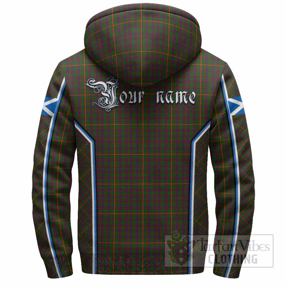 Hall Tartan Crest Sherpa Hoodie Scotland Coat of Arm Flag Style - Tartan Vibes Clothing