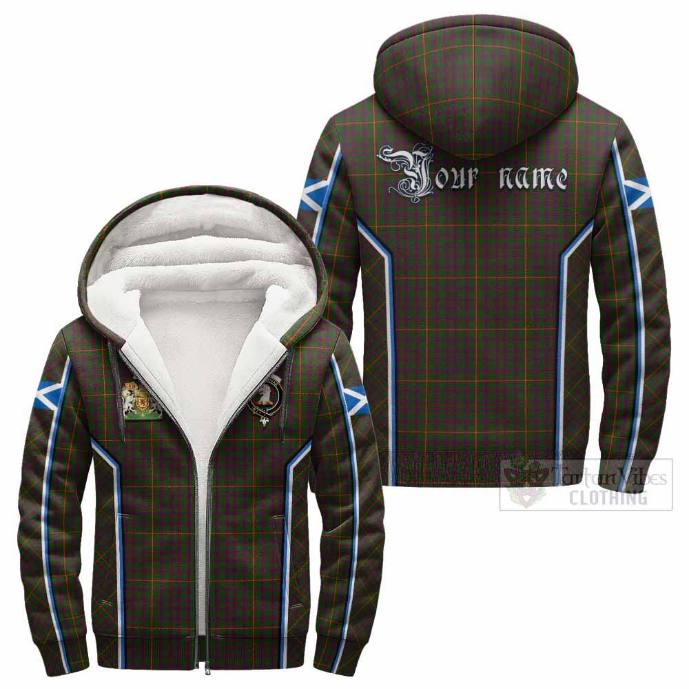 Hall Tartan Crest Sherpa Hoodie Scotland Coat of Arm Flag Style - Tartan Vibes Clothing