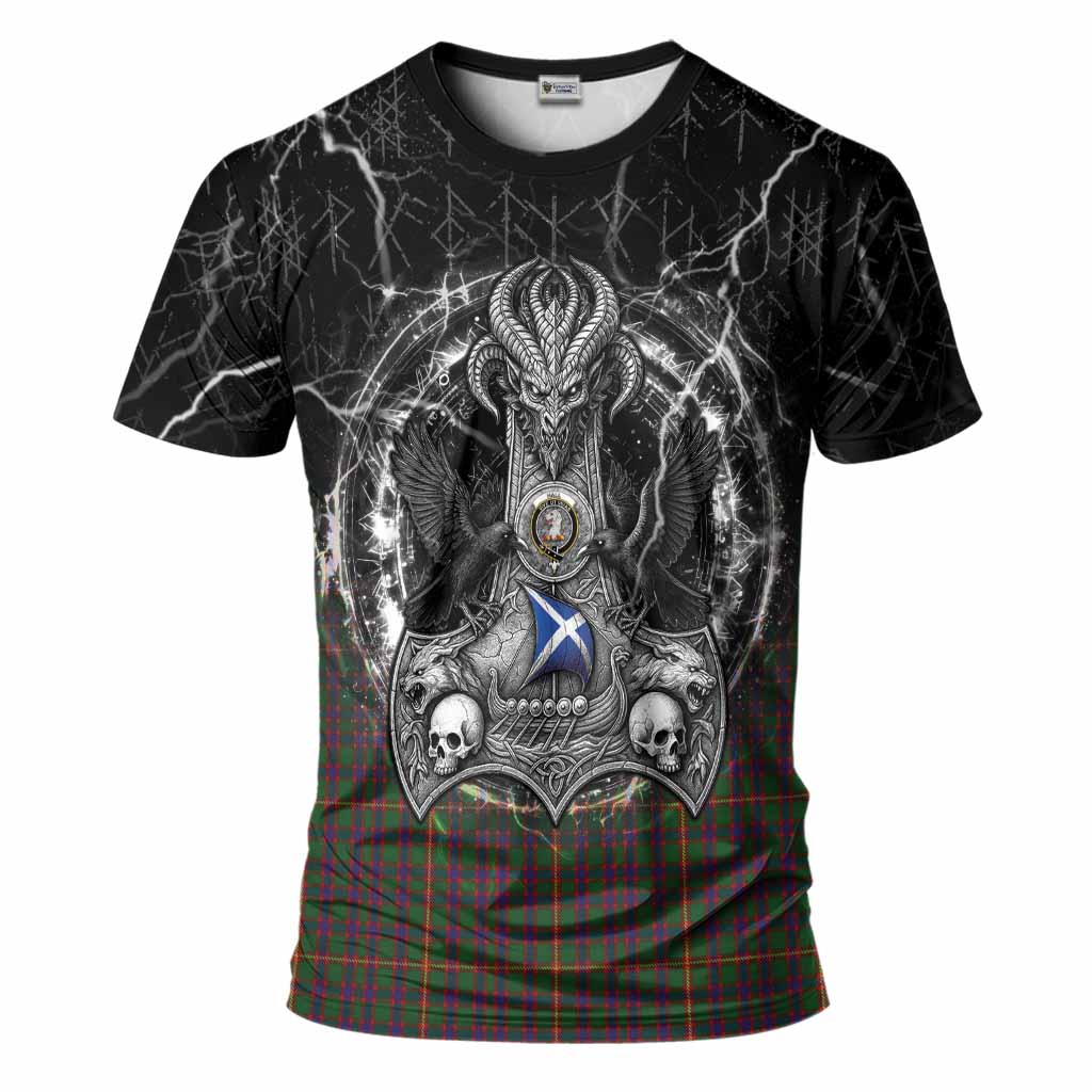 Hall Tartan Crest T-Shirt Celtic Odin's Raven Legacy