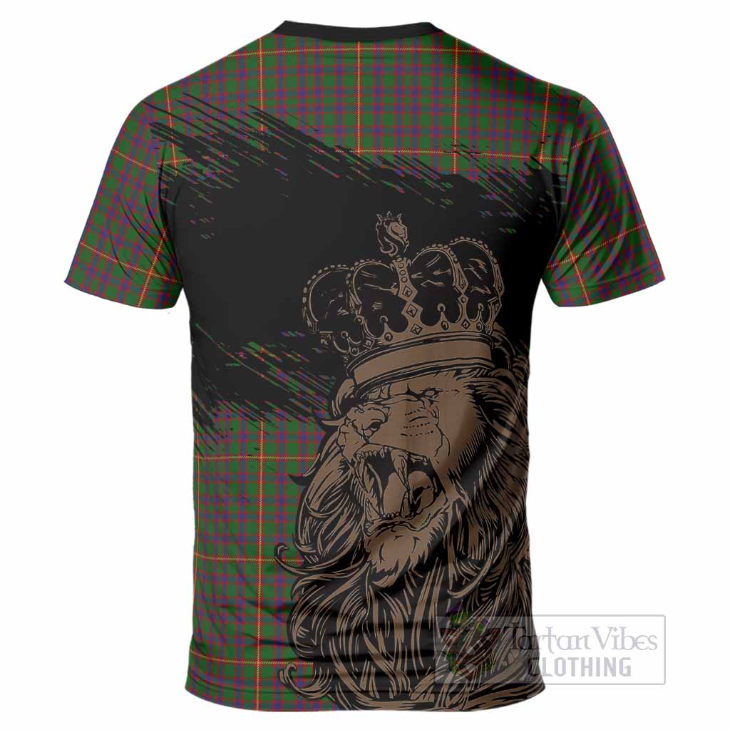 Hall Tartan Crest T-Shirt Crowned Lion Heritage Style