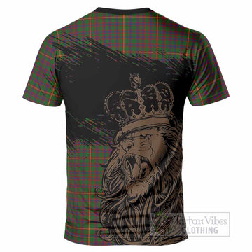 Hall Tartan Crest T-Shirt Crowned Lion Heritage Style