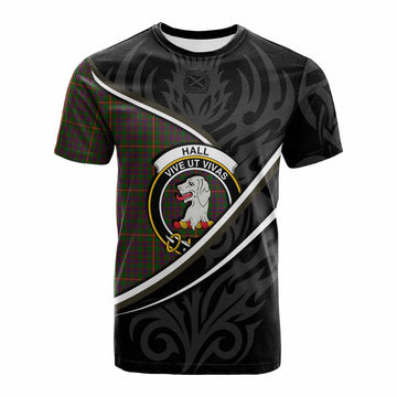 Hall Tartan Family Crest Cotton T-shirt Celtic Scottish Thistle Floral - Tartan Vibes Clothing