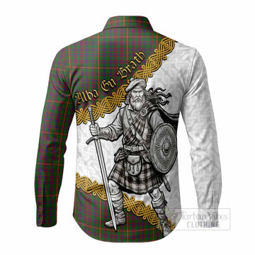 Hall Tartan Family Crest Long Sleeve Button Shirts Scottish Highland Warrior Celtic Alba Gu Brath