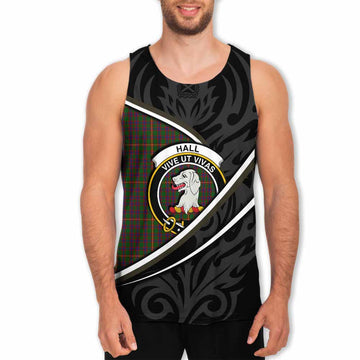 Hall Tartan Family Crest Men Tank Top Celtic Scottish Thistle Floral