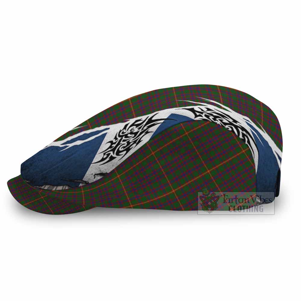 Hall Tartan Flat Cap, Jeff Cap Scotland Flag Ripped Tribal Design