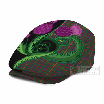 Hall Tartan Flat Cap, Jeff Cap Traditional Scottish Thistle