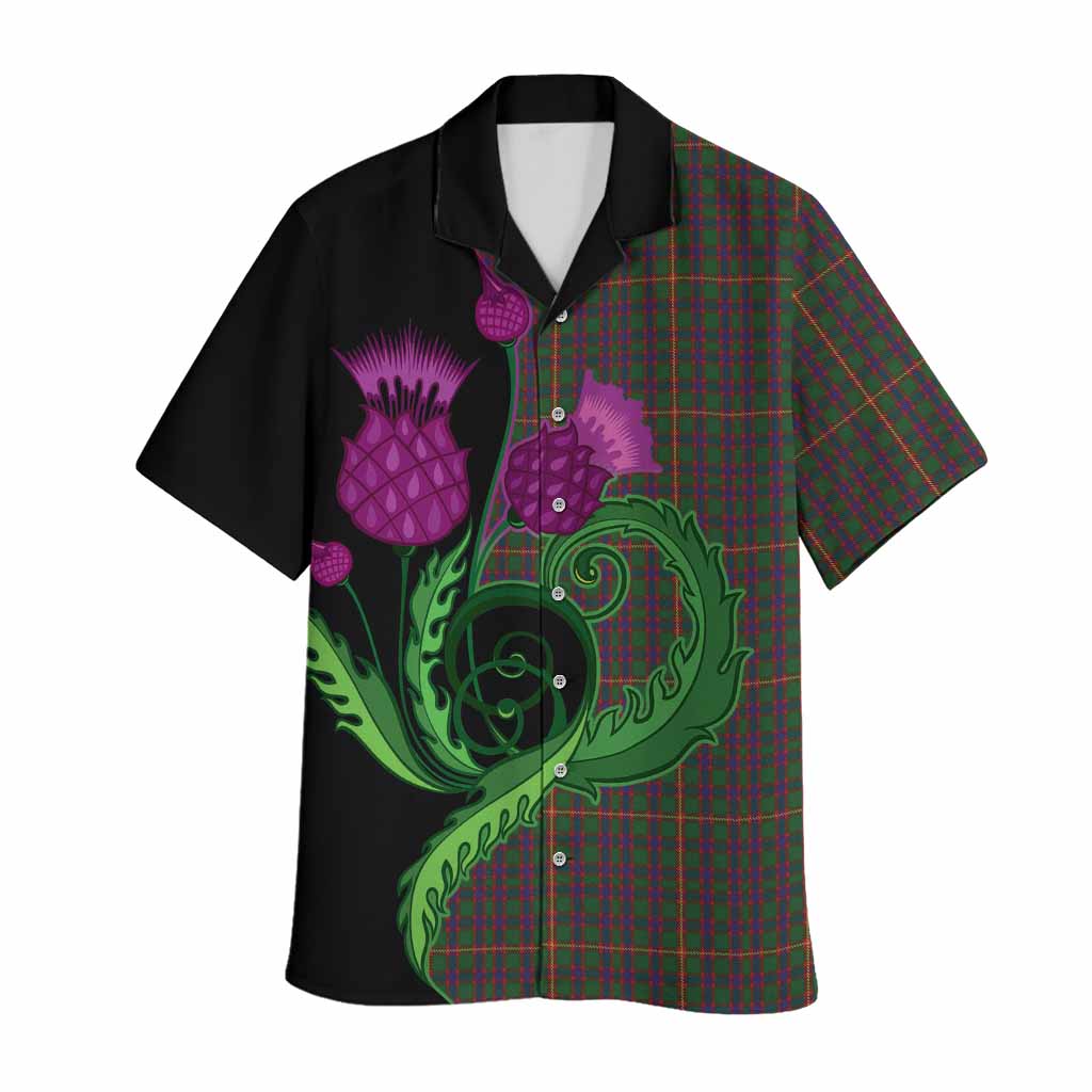Hall Tartan Hawaiian Shirt Traditional Scottish Thistle