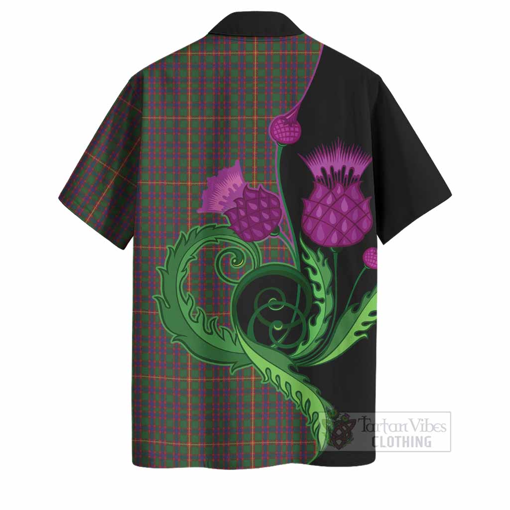 Hall Tartan Hawaiian Shirt Traditional Scottish Thistle