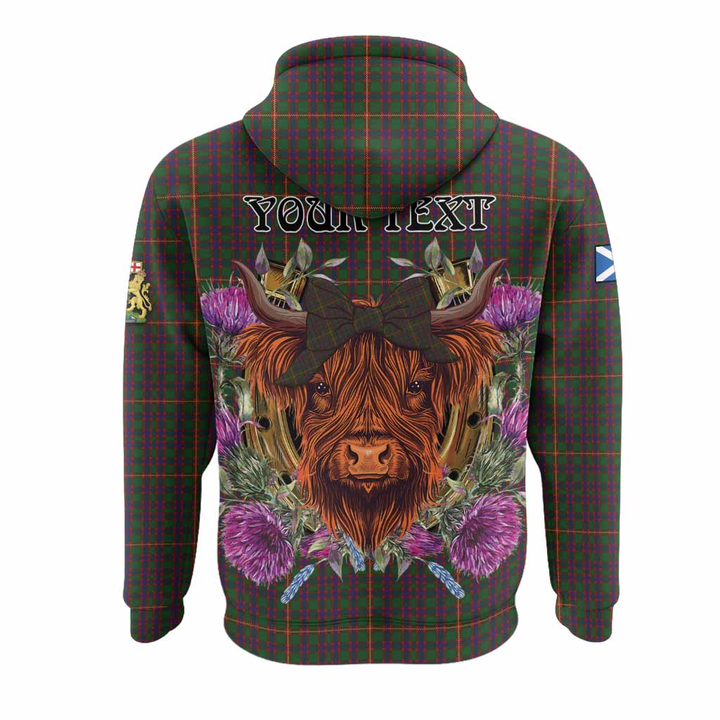 Hall Tartan Hoodie Scottish Thistle Heilan Coo