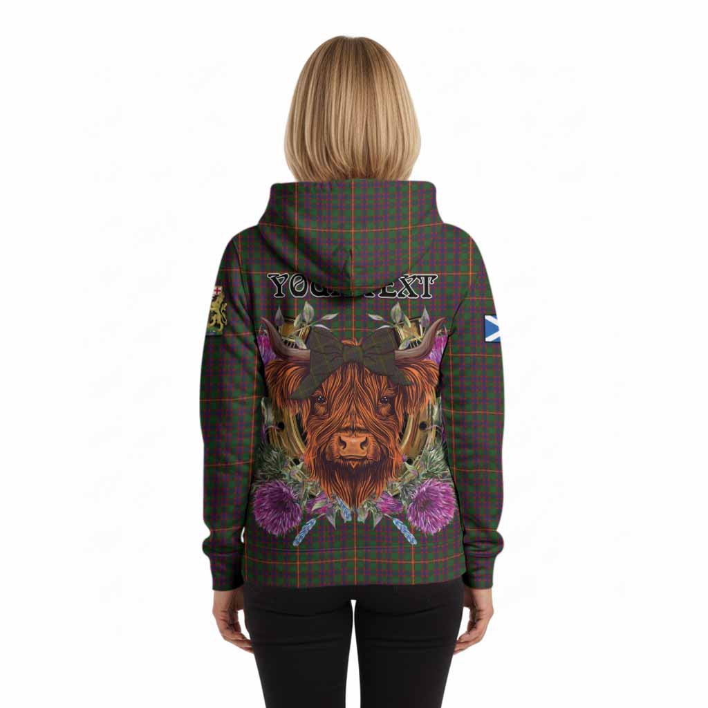 Hall Tartan Hoodie Scottish Thistle Heilan Coo