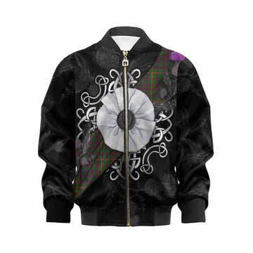 Hall Tartan Kid Bomber Jacket Jacobite White Rose Kid XS - Tartan Vibes Clothing