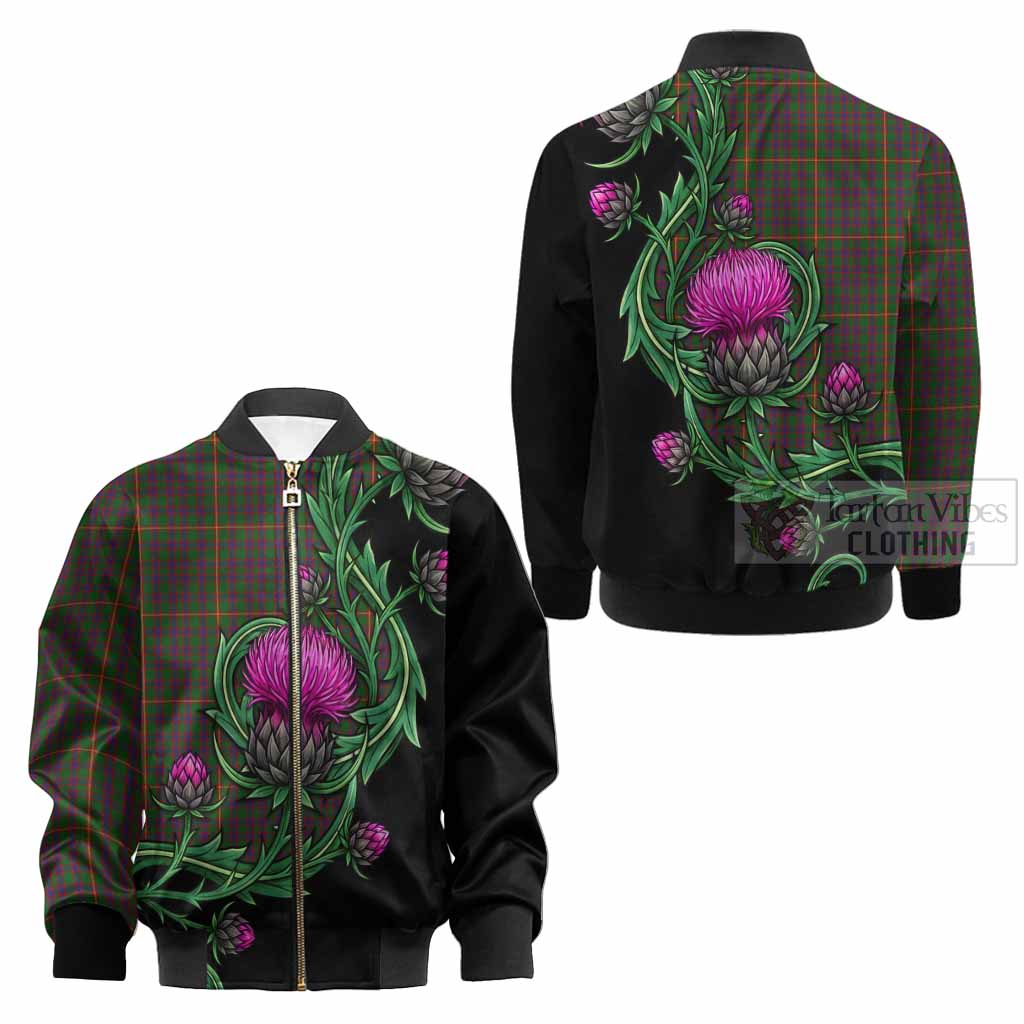 Hall Tartan Kid Bomber Jacket Resilient Scottish Thistle - Tartan Vibes Clothing