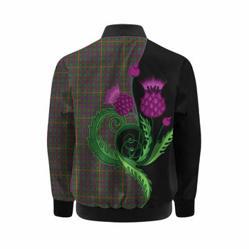 Hall Tartan Kid Bomber Jacket Traditional Scottish Thistle