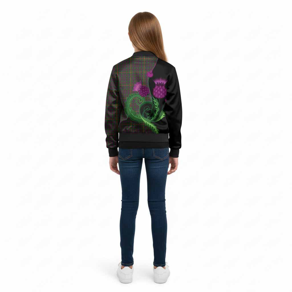 Hall Tartan Kid Bomber Jacket Traditional Scottish Thistle