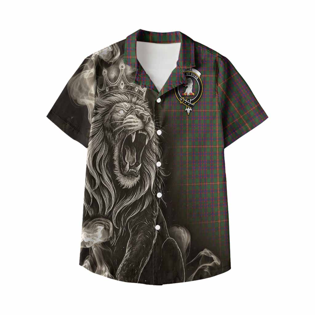 Hall Tartan Kid Hawaiian Shirt Roaring Lion Heritage