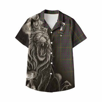 Hall Tartan Kid Hawaiian Shirt Roaring Lion Heritage