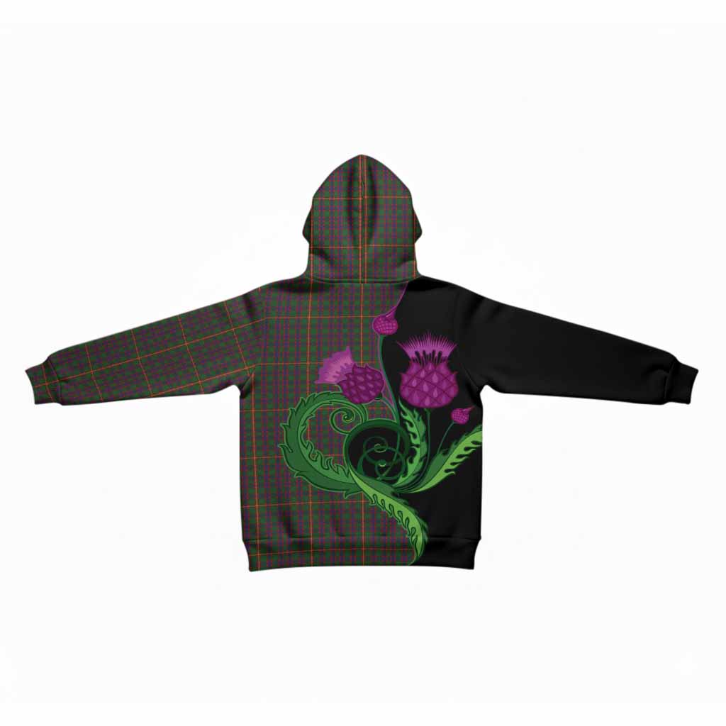 Hall Tartan Kid Hoodie Traditional Scottish Thistle