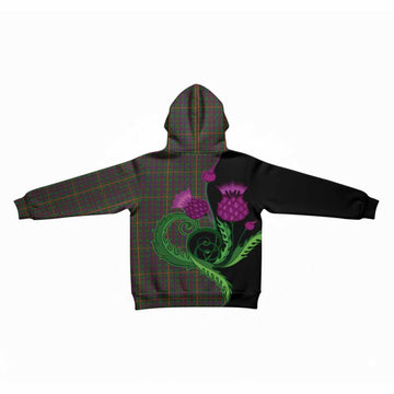 Hall Tartan Kid Hoodie Traditional Scottish Thistle