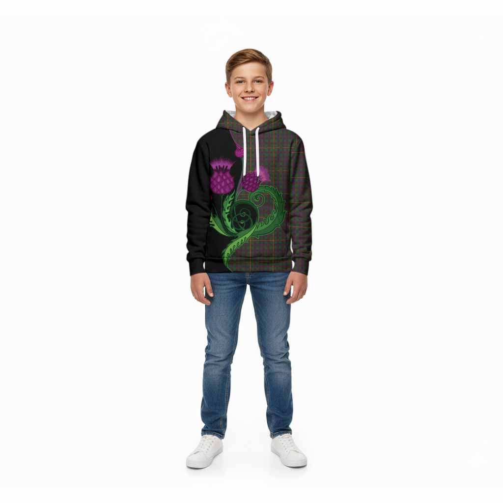 Hall Tartan Kid Hoodie Traditional Scottish Thistle