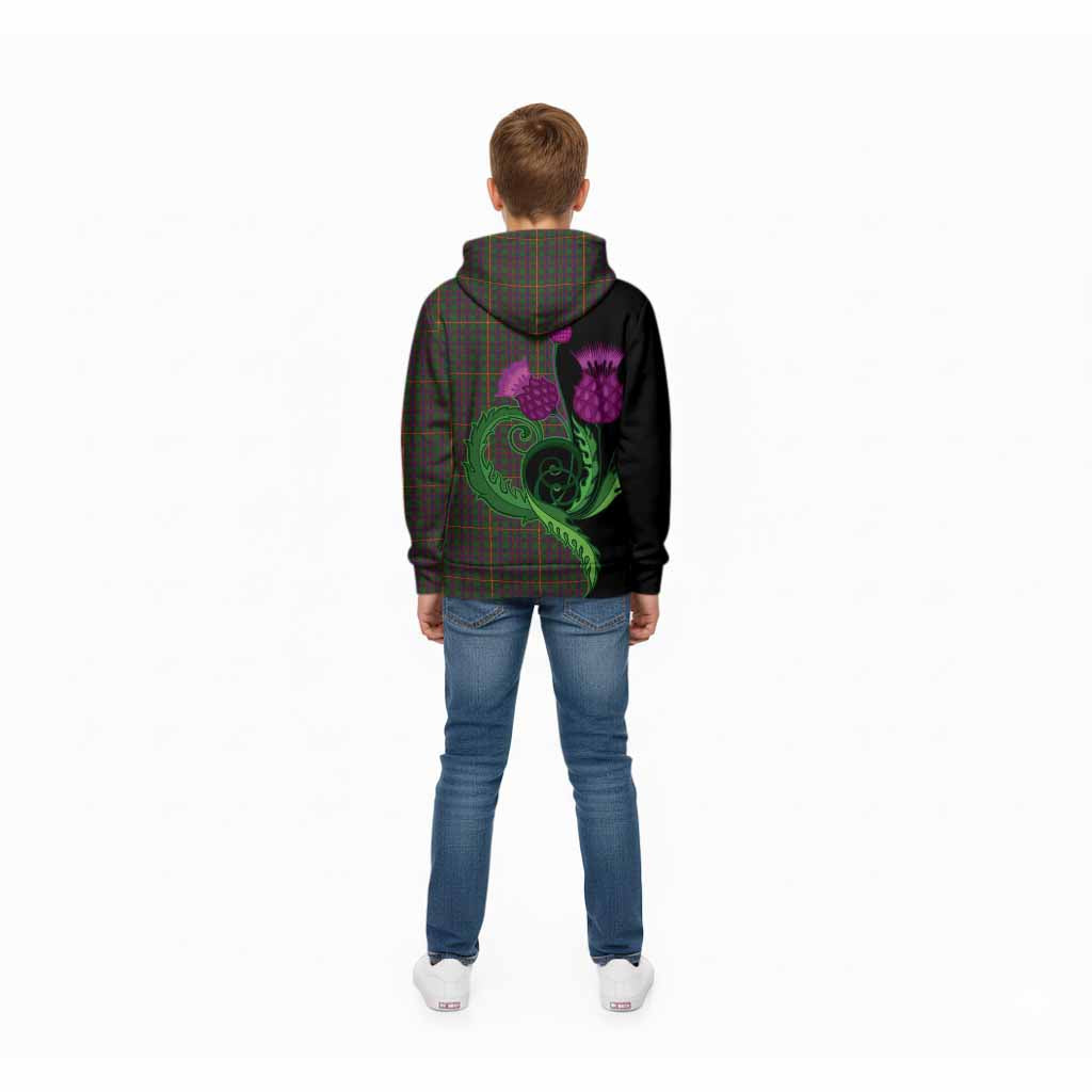Hall Tartan Kid Hoodie Traditional Scottish Thistle