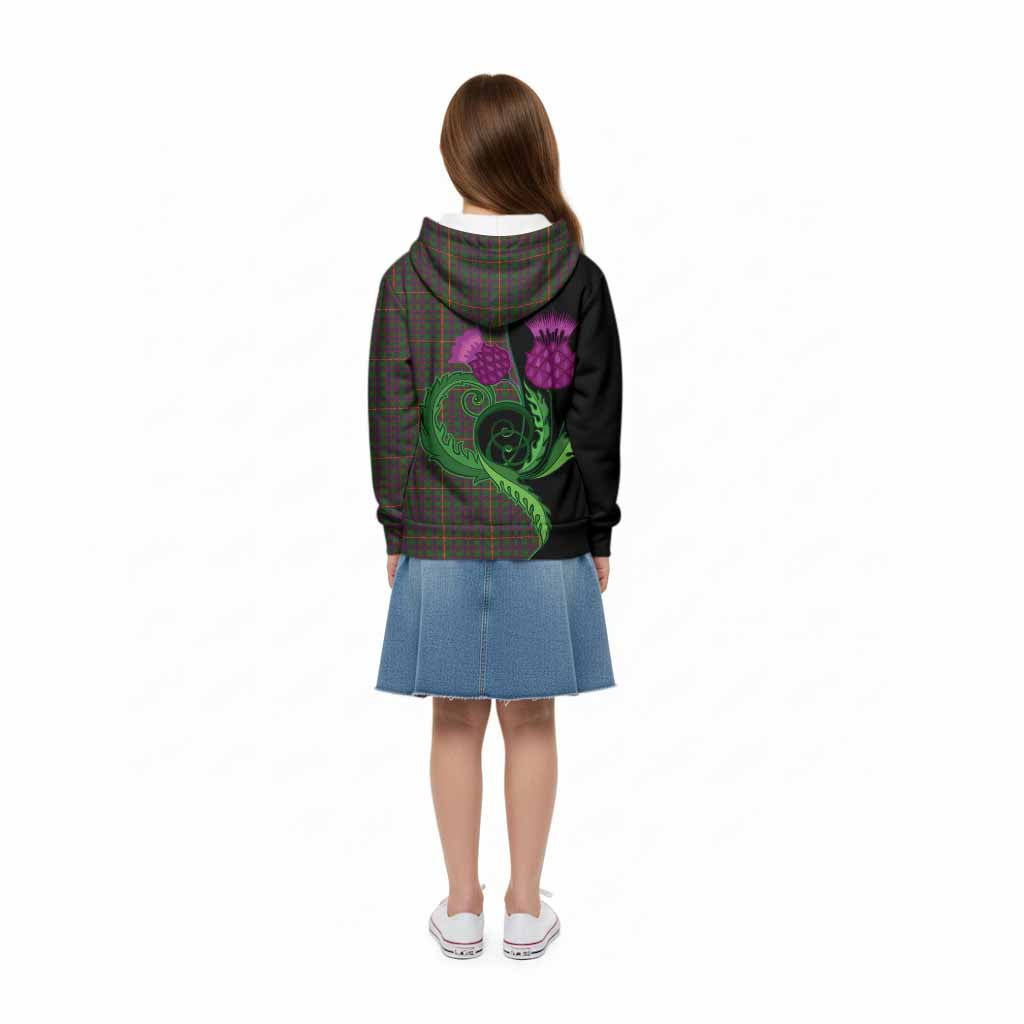 Hall Tartan Kid Hoodie Traditional Scottish Thistle