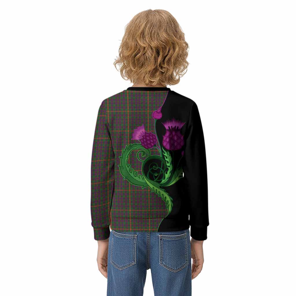 Hall Tartan Kid Knitted Sweatshirt Traditional Scottish Thistle