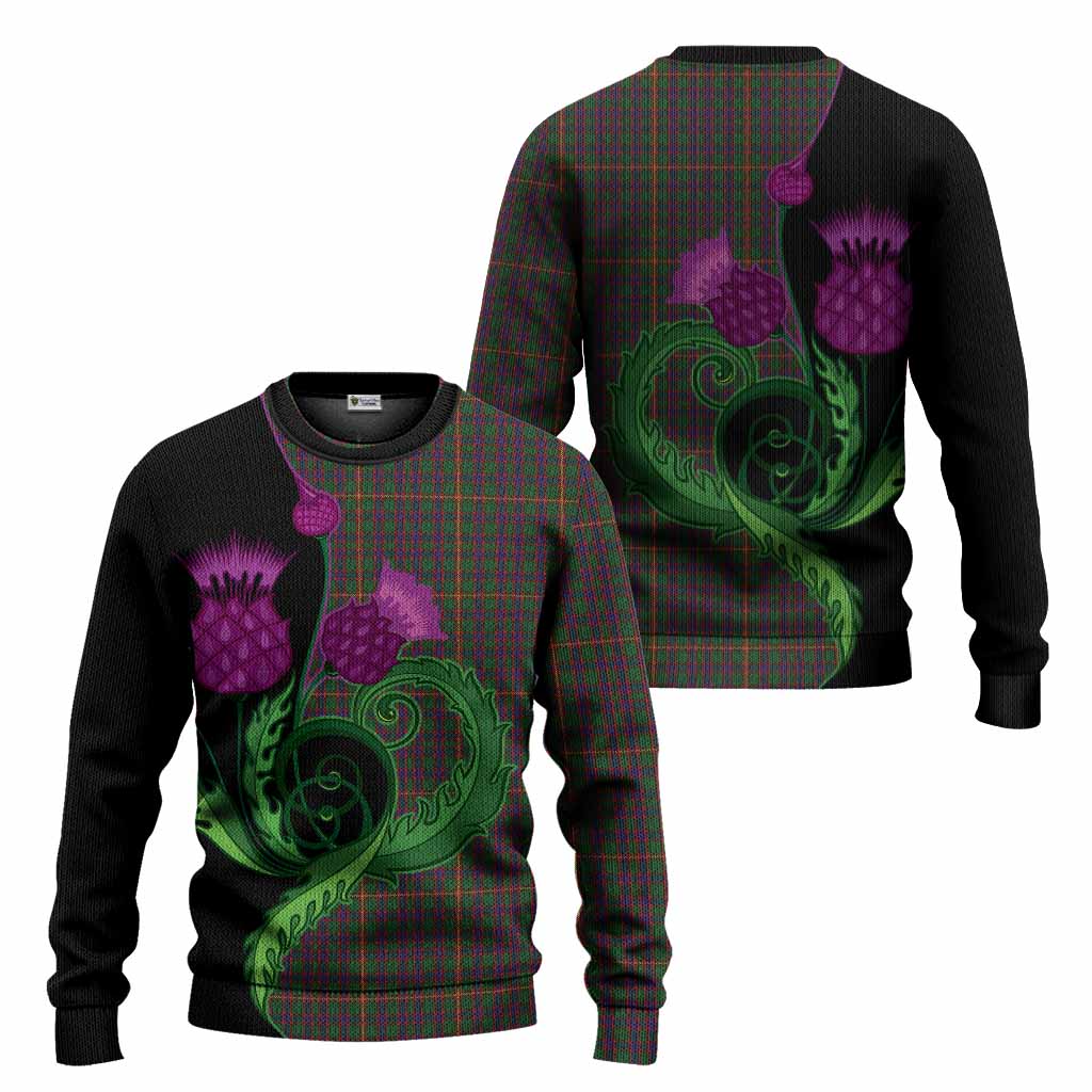 Hall Tartan Knitted Sweater Traditional Scottish Thistle