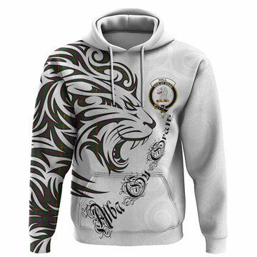 Hall Tartan Lion Roar Hoodie Alba Gu Brath with Celtic Motifs