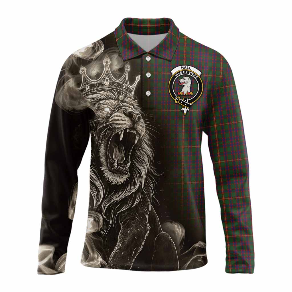 Hall Tartan Long Sleeve Polo Shirt Roaring Lion Heritage
