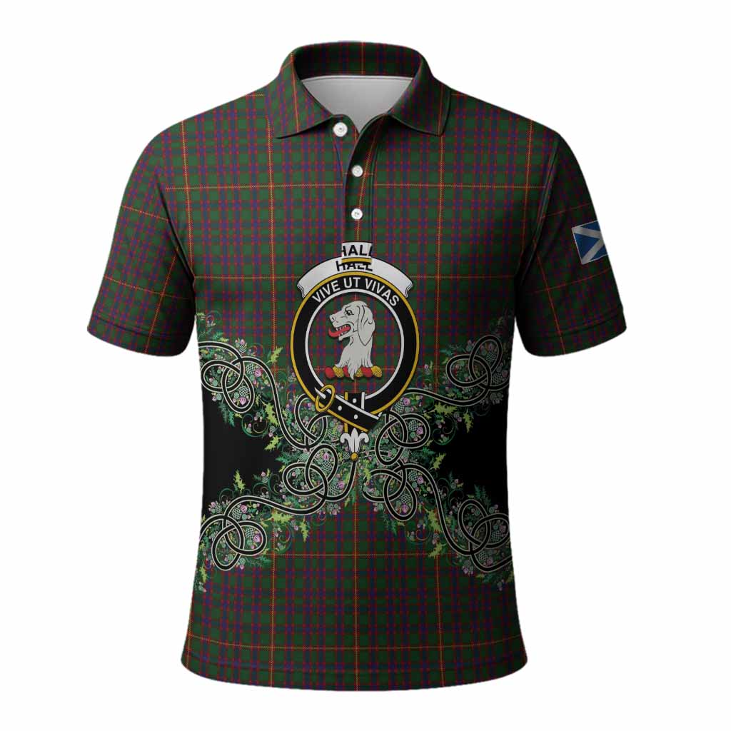 Hall Tartan Polo Shirt Thistle Scottish Spirit