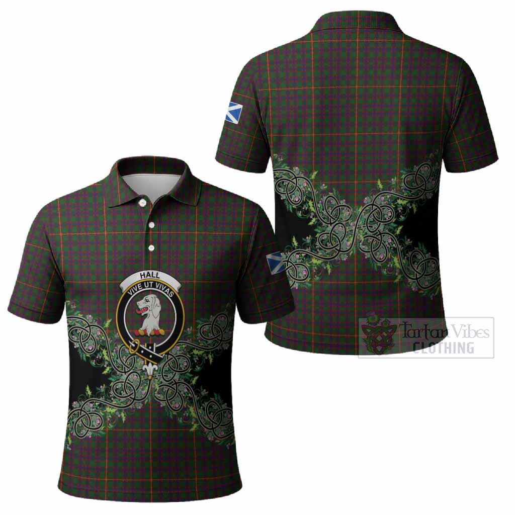 Hall Tartan Polo Shirt Thistle Scottish Spirit