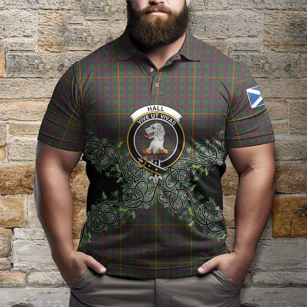 Hall Tartan Polo Shirt Thistle Scottish Spirit