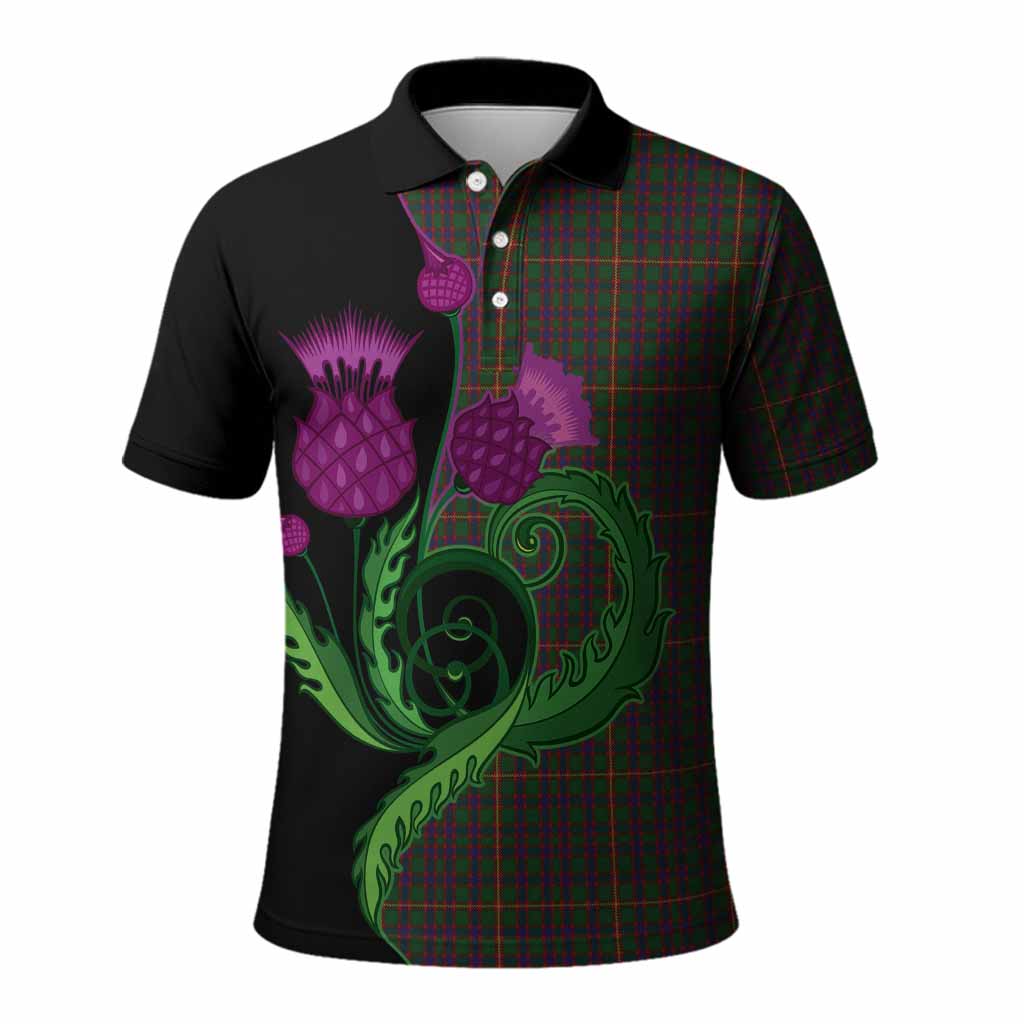 Hall Tartan Polo Shirt Traditional Scottish Thistle