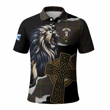 Hall Tartan Scottish Polo Shirt Lion Celtic Heritage