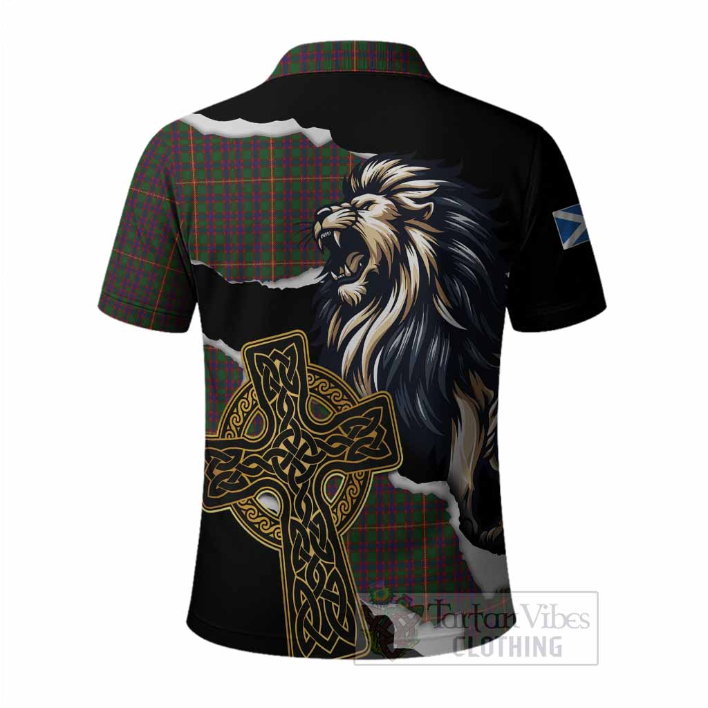 Hall Tartan Scottish Polo Shirt Lion Celtic Heritage
