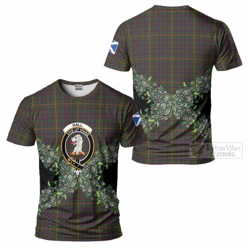 Hall Tartan T-Shirt Thistle Scottish Spirit