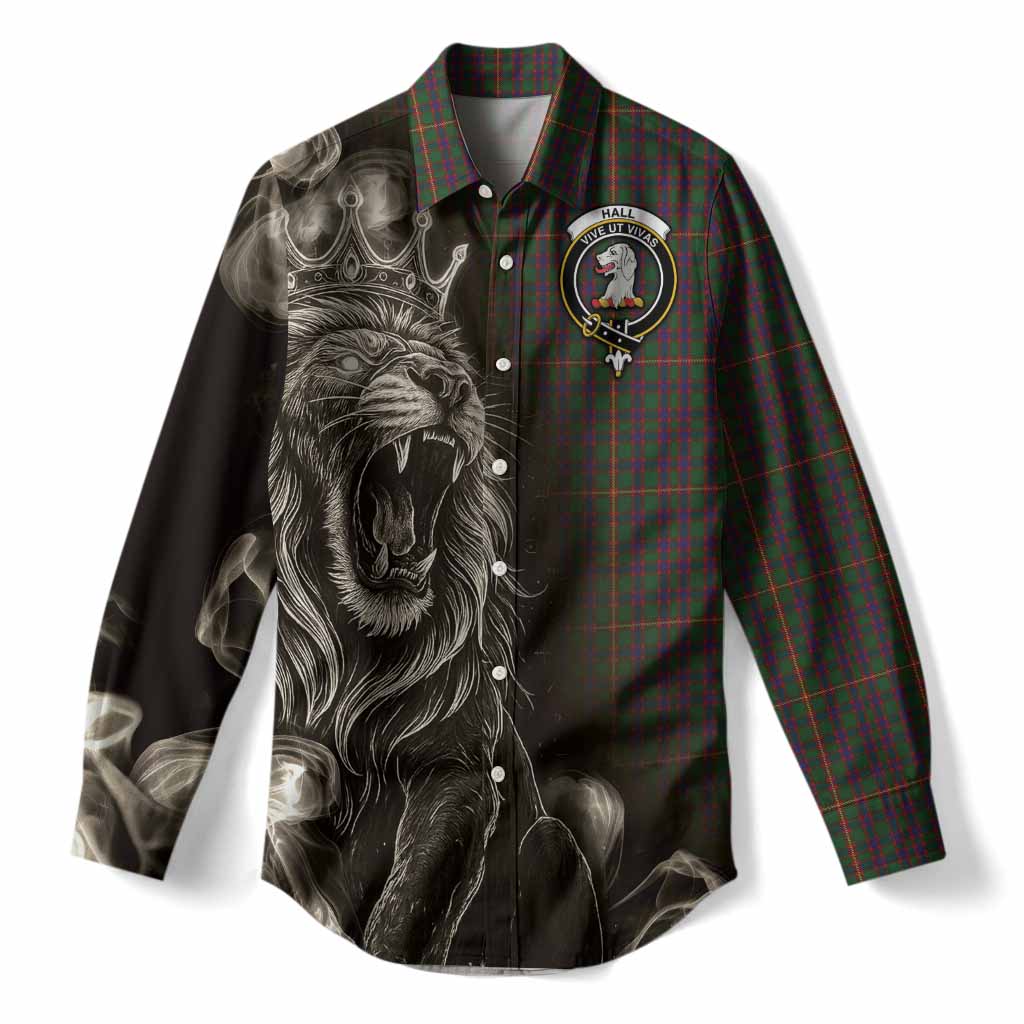 Hall Tartan Women Casual Shirt Roaring Lion Heritage