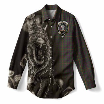 Hall Tartan Women Casual Shirt Roaring Lion Heritage