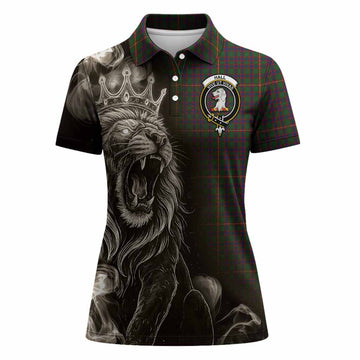Hall Tartan Women Polo Shirt Roaring Lion Heritage