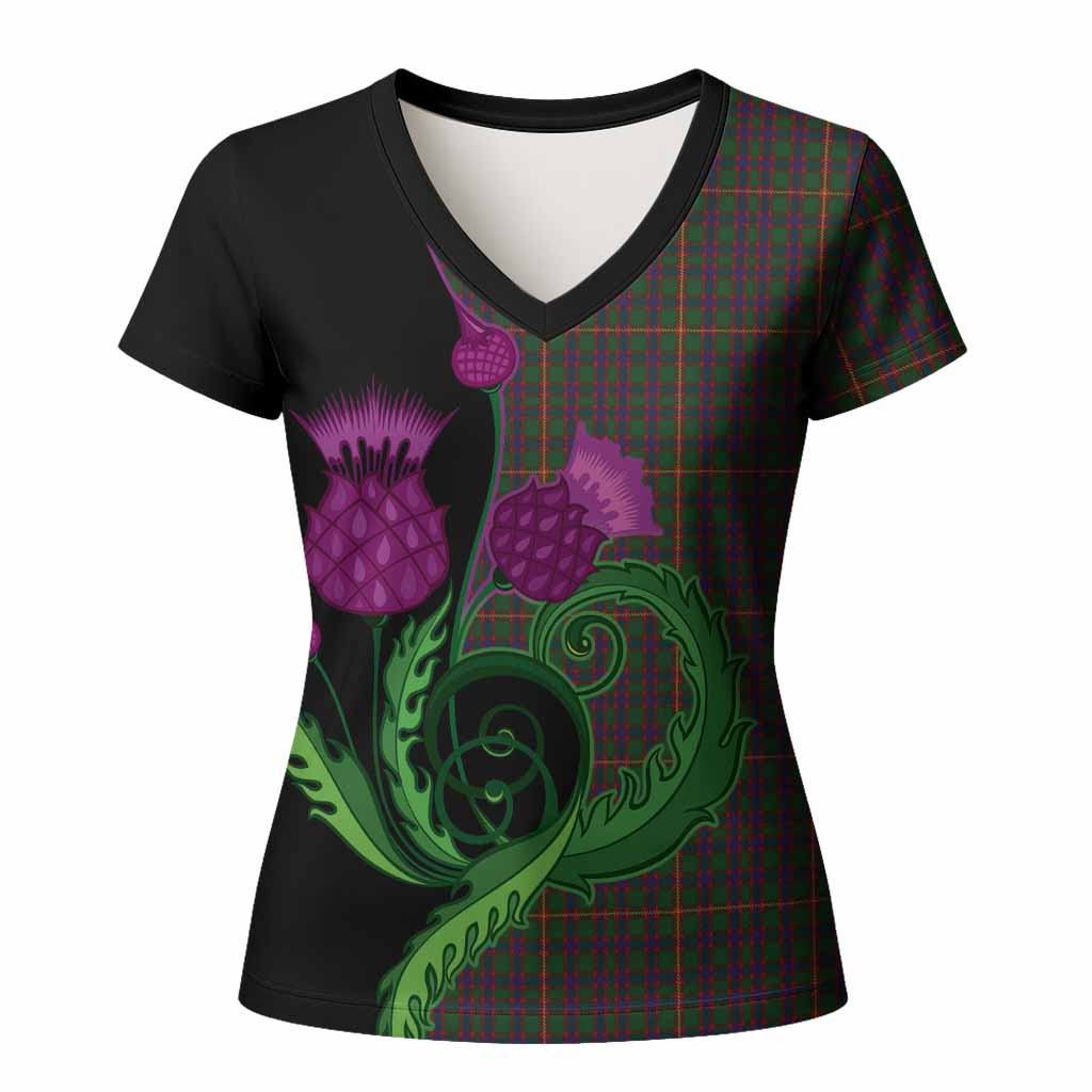 Hall Tartan Women T shirt Traditional Scottish Thistle