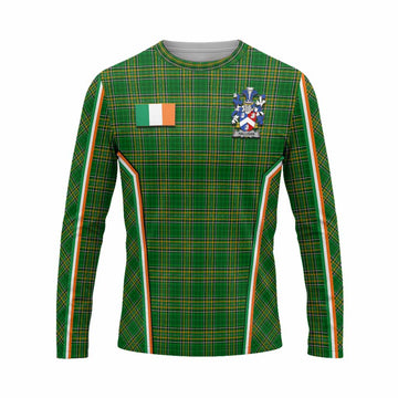 Halligan Irish Clan Coat of Arm Tartan Long Sleeve T-Shirt Flag Style