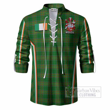 Halloran Irish Clan Coat of Arm Tartan Ghillie Shirt Flag Style