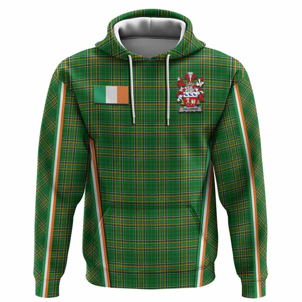 Halloran Irish Clan Coat of Arm Tartan Hoodie Flag Style