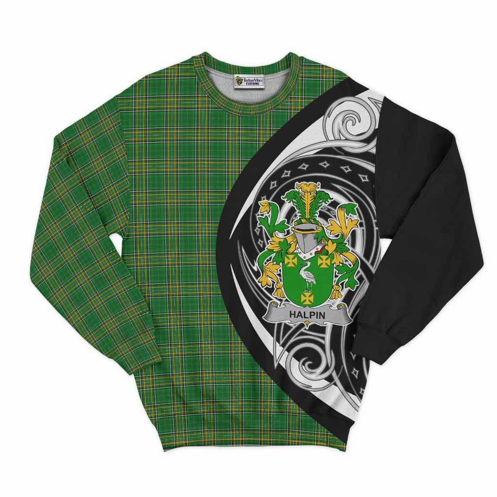 Halpin Irish Clan Sweatshirt Celtic Circle Style Unisex - Tartan Vibes Clothing