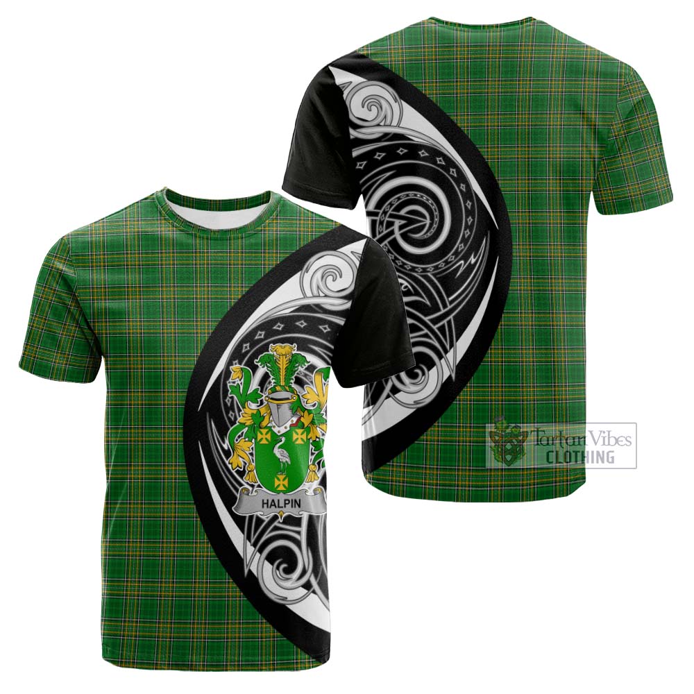 Halpin Irish Clan Cotton T-shirt Celtic Circle Style - Tartan Vibes Clothing